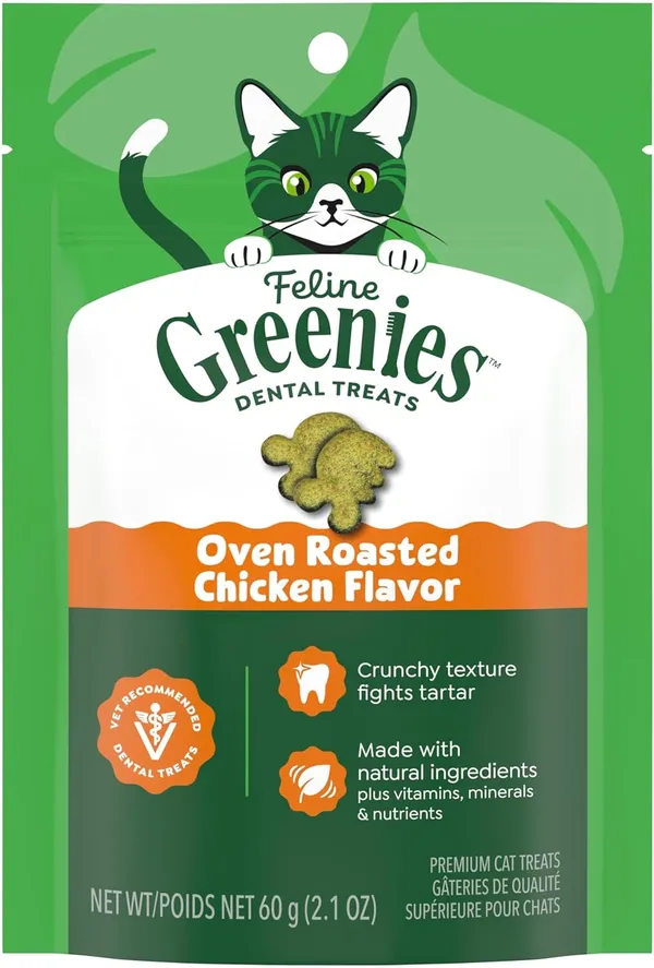 Greenies Feline Dental Cat Treats Chicken Flavor