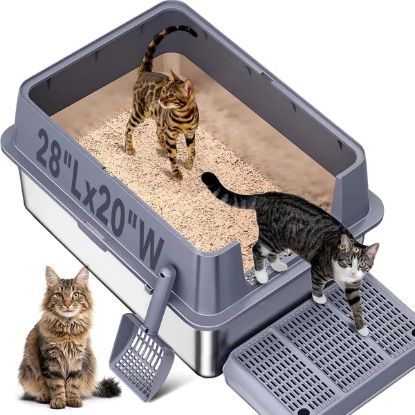 KITCATY XXL Stainless Steel Litter Box