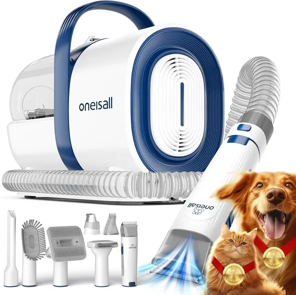 oneisall Dog/Cat Grooming Vacuum Kit (7-in-1)