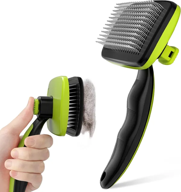 Pecute Self-Cleaning Slicker Brush