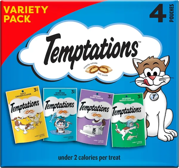 Temptations Classic Crunchy Cat Treats Variety Pack
