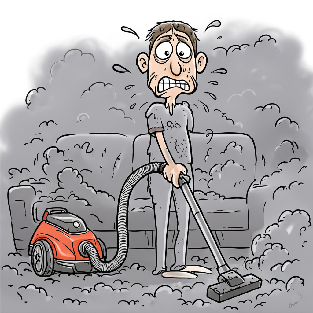 What happens when you vacuum fireplace ashes without a bag — our entire living room looked like a volcanic eruption