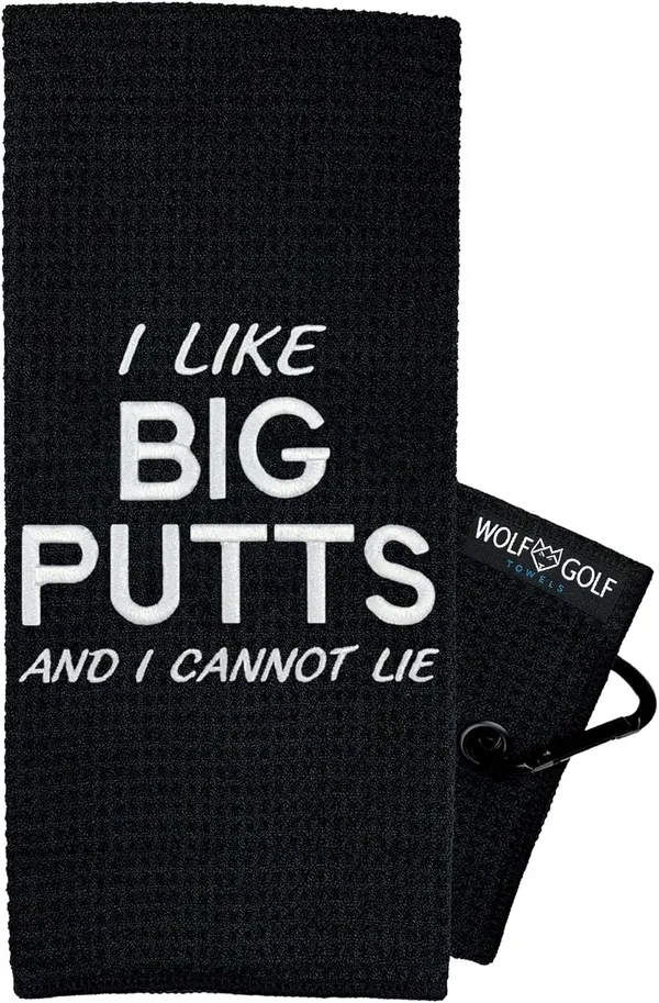Wolf Golf Towels - I Like Big Putts